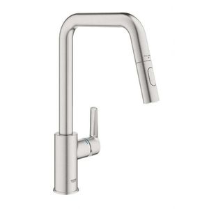 GROHE QuickFix Start Dřezová baterie s výsuvnou sprškou, supersteel 30631DC0 obraz