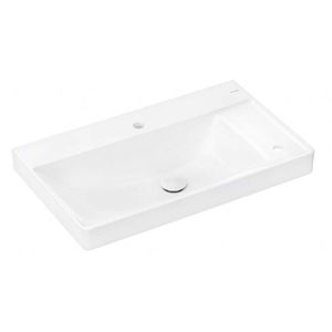 HANSGROHE Xelu Q Umyvadlo 80x48 cm, bez přepadu, 2 otvory pro baterii, SmartClean, bílá 61025450 obraz