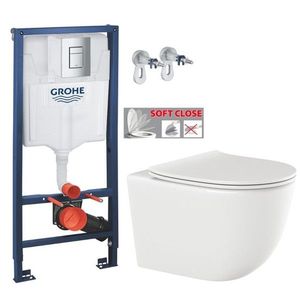 Rapid SL pro závěsné WC 38528SET s chromovou deskou + WC INVENA TINOS + SEDÁTKO 38772001 NO1 obraz