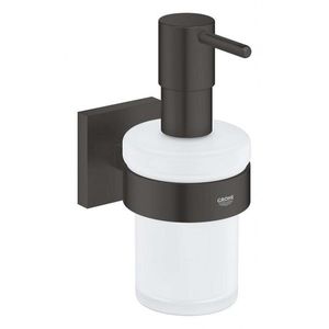 GROHE QuickFix Start Cube Dávkovač mýdla s držákem, sklo/matná černá 410982430 obraz