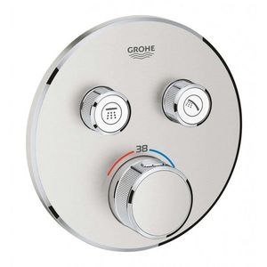 GROHE Grohtherm SmartControl Termostatická sprchová baterie pod omítku, 2 ventily, supersteel 29119DC0 obraz