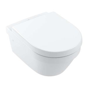 VILLEROY & BOCH Architectura Závěsné WC se sedátkem SoftClosing, DirectFlush, CeramicPlus, alpská bílá 4694HRR1 obraz