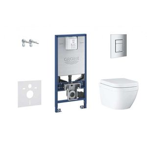 GROHE Rapid SLX Set předstěnové instalace, klozetu a sedátka, tlačítka Skate Cosmopolitan S, Rimless, softclose 39603SET-KX obraz