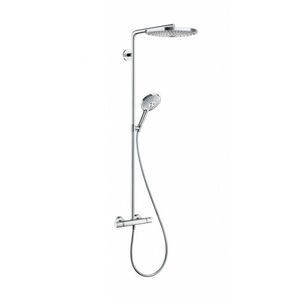 HANSGROHE Raindance Select S Sprchový set s termostatem, 30 cm, 2 proudy, bílá/chrom 27133400 obraz