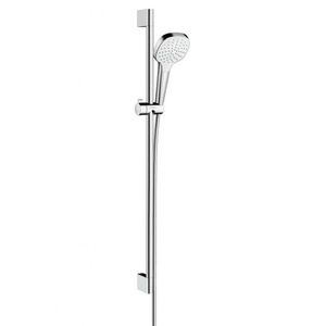 HANSGROHE Croma Select E Set sprchové hlavice, tyče a hadice, EcoSmart, bílá/chrom 26595400 obraz