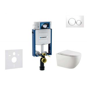 GEBERIT Kombifix Set předstěnové instalace, klozetu Gaia a sedátka softclose, tlačítko Sigma20, bílá/chrom SANI15CA3117 obraz