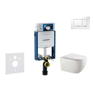 GEBERIT Kombifix Set předstěnové instalace, klozetu Gaia a sedátka softclose, tlačítko Sigma30, bílá/chrom SANI15CA3118 obraz