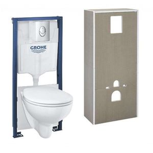 GROHE Solido+ Set předstěnové instalace, klozetu, sedátka Softclose a tlačítka Start, chrom 36530000 obraz