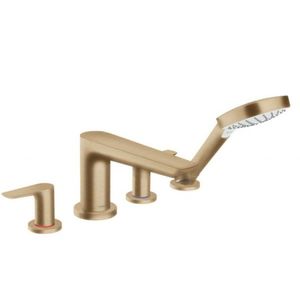 HANSGROHE Talis E Vanová baterie na okraj vany, 4-otvorová instalace, kartáčovaný bronz 71748140 obraz