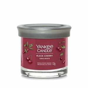 Yankee Candle vonná svíčka Signature Tumbler ve skle malá Black Cherry, 122 g obraz