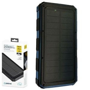 Platinet Power Bank PMPB20SP 20000mAh solar panel outdoor světlo černá obraz