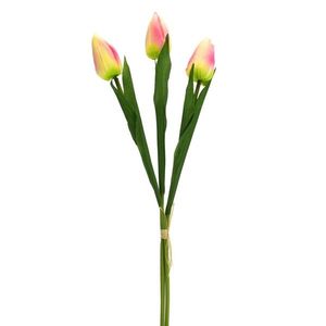 Umělá kytice tulipánů růžová, 50 cm obraz