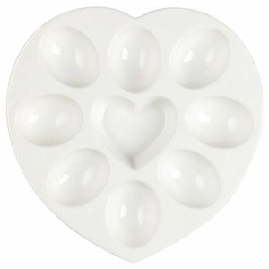 Florina Porcelánový talíř na vajíčka Heart, 20 x 20 cm obraz