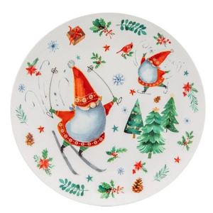 Altom Porcelánový dezertní talíř Winter Gnomes 20 cm obraz