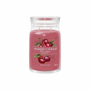 Yankee Candle vonná svíčka Signature ve skle velká Black Cherry, 567 g obraz