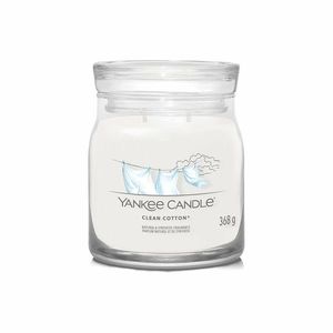 Yankee Candle vonná svíčka Signature ve skle střední Clean Cotton, 368 g obraz