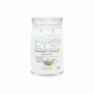 Yankee Candle vonná svíčka Signature ve skle velká Clean Cotton, 567 g obraz