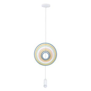 Candellux Bílo-duhový závěsný lustr Hoops pro žárovku E27 31-12043 obraz