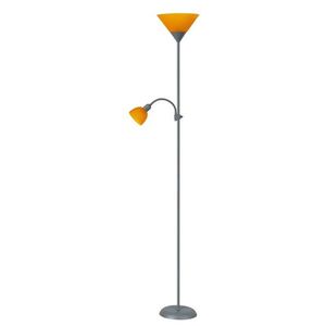 Rabalux Stříbrná stojací lampa Action s oranžovými stínidly pro žárovky E27+E14 4026 obraz