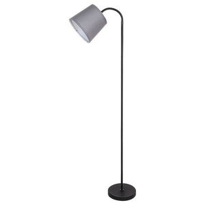 Rabalux Černá stojací lampa Godric s šedým stínidlem pro žárovku E27 6639 obraz