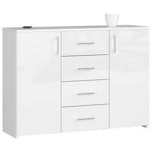 Ak furniture Komoda Torvi K 110, 4 cm bílá lesklá obraz