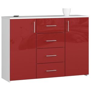 Ak furniture Komoda Torvi K 110, 4 cm bílá/červená lesklá obraz