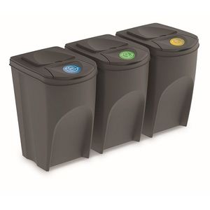 Prosperplast Sada košů na třídění odpadu ECOBOX 3x35L šedý kámen obraz