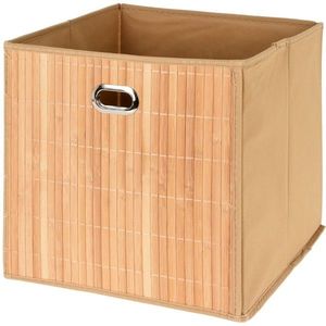 DekorStyle Úložný box Textilie 31x31 cm bambus obraz