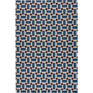 Modrý koberec 155x230 cm Lennox Geometric – Flair Rugs obraz