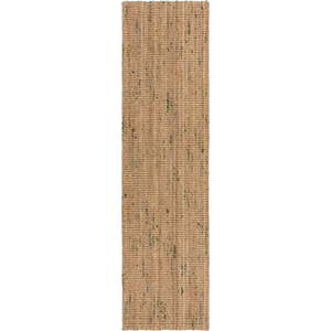 Oboustranný ručně tkaný jutový běhoun v zeleno-přírodní barvě 60x230 cm Jute Boucle Green – Flair Rugs obraz