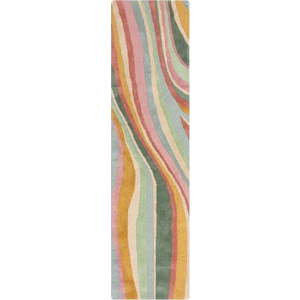 Ručně tkaný vlněný běhoun 60x230 cm Abstract Flow – Flair Rugs obraz