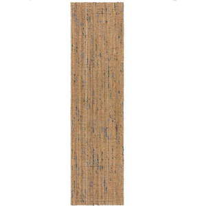 Ručně tkaný jutový běhoun v modro-přírodní barvě 60x230 cm Jute Boucle Blue – Flair Rugs obraz