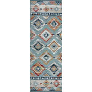 Modrý venkovní běhoun 80x230 cm Avery Blue – Flair Rugs obraz