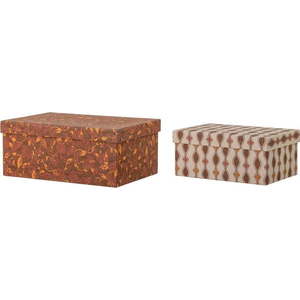 Dekorativní kartonové úložné boxy v sadě 2 ks 26x19x11 cm Saliha – Bloomingville obraz