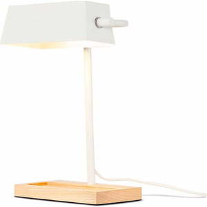 Stolní lampa s kovovým stínidlem v bílo-přírodní barvě (výška 40 cm) Cambridge – it's about RoMi obraz