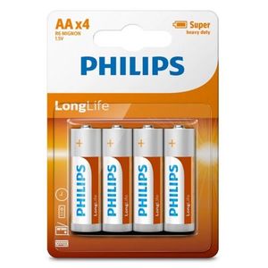 Philips Baterie AA 1, 5 V LongLife, 4 ks obraz