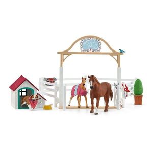 Schleich 42458 Hostující koně, Hannah s fenkou Ruby, 40 x 30 x 20 cm obraz