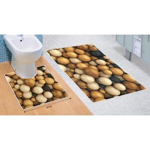 Bellatex Sada koupelnových předložek Dřevěné koule 3D, 60 x 100 cm, 50 x 60 cm obraz