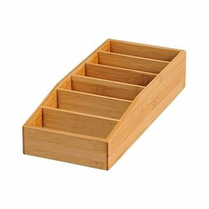 Kesper 70822 Univerzální organizér bambus 6 přihrádek, 15 x 7 x 35 cm obraz