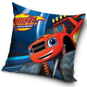 Carbotex Povlak na polštářek Plamínek a Čtyřkoláci Rudý Monster Truck, 40 x 40 cm obraz