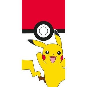 Dětská osuška Pokémon Pokéball a Pikachu, 70 x 140 cm obraz