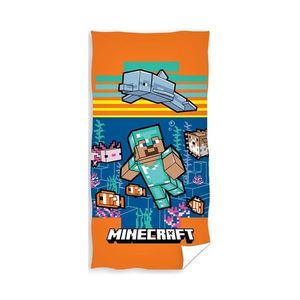 Carbotex Dětská osuška Minecraft Aquatic World, 70 x 140 cm obraz