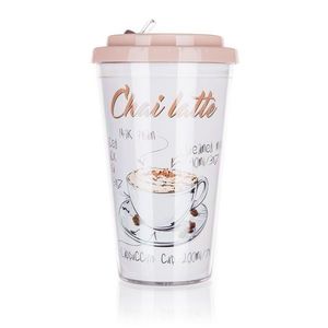 Banquet Hrnek cestovní dvoustěnný COFFEE 0, 5 l, Chai latte obraz