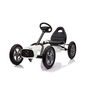 Baby Mix Dětská šlapací motokára Go-kart Buggy, bílá obraz