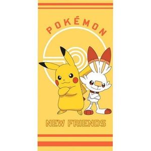 Dětská osuška Pokémon Pikachu a Scorbunny, 70 x 140 cm obraz