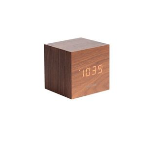 Karlsson 5655DW Designové LED stolní hodiny s budíkem, 8 x 8 cm obraz