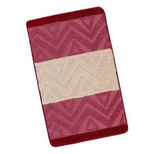 Bellatex Koupelnová předložka Bany Chevron burgundy, 60 x 100 cm obraz