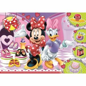 Trefl Třpytivé puzzle Minnie a Daisy, 100 dílků obraz