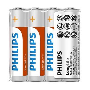 Philips Baterie AAA 1, 5 V LongLife, 4 ks obraz