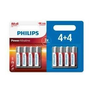 Philips Baterie AA 1, 5 V Power Alkaline, 4 + 4 ks obraz